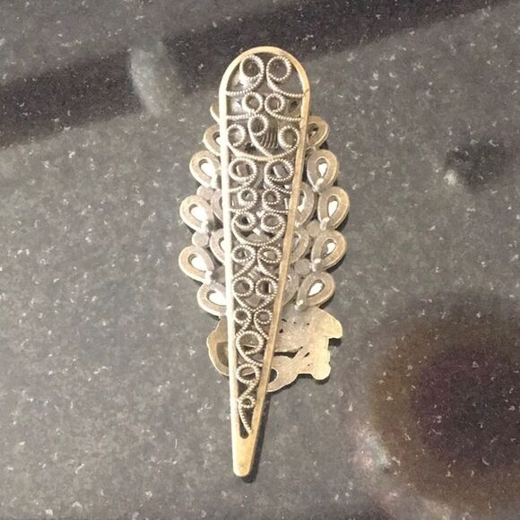 Jeweled Peacock Hair Clip - Picture 2 of 2